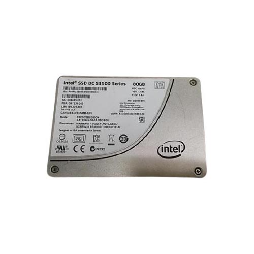 Intel SSDSC2BB080G4 80 GB DC S3500 SATA 6Gb/s 2.5 inch 7mm Enterprise/Read-Intensive Solid State Drive