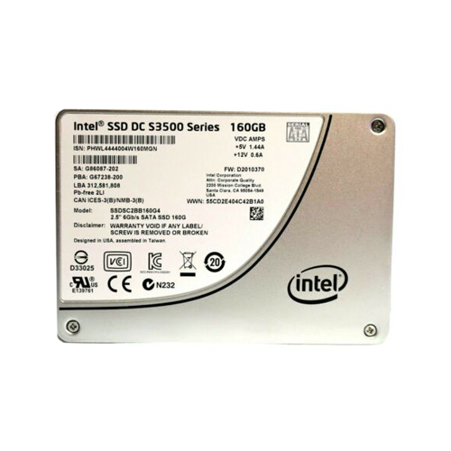 Intel SSDSC2BB160G4 160 GB DC S3500 SATA 6Gb/s 2.5 inch 7mm Enterprise/Read-Intensive Solid State Drive