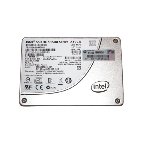 Intel SSDSC2BB240G4P 240 GB DC S3500 SATA 6Gb/s 2.5 inch 7mm Enterprise/Read-Intensive Solid State Drive
