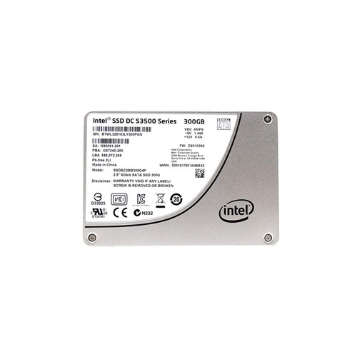 Intel SSDSC2BB300G4P 300 GB DC S3500 SATA 6Gb/s 2.5 inch 7mm Enterprise/Read-Intensive Solid State Drive