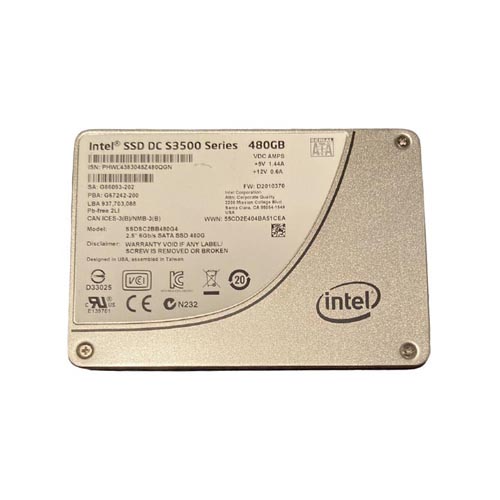 Intel SSDSC2BB480G4 480 GB DC S3500 SATA 6Gb/s 2.5 inch 7mm Enterprise/Read-Intensive Solid State Drive
