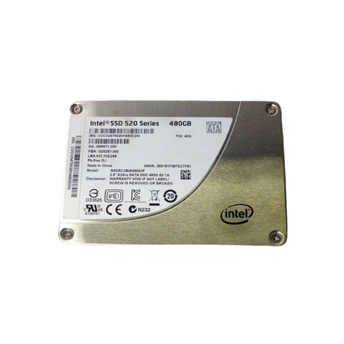 Intel SSDSC2BW480A3F 480 GB SSD 520 Series SATA 6Gb/s 2.5 inch 7mm Consumer/Client Solid State Drive