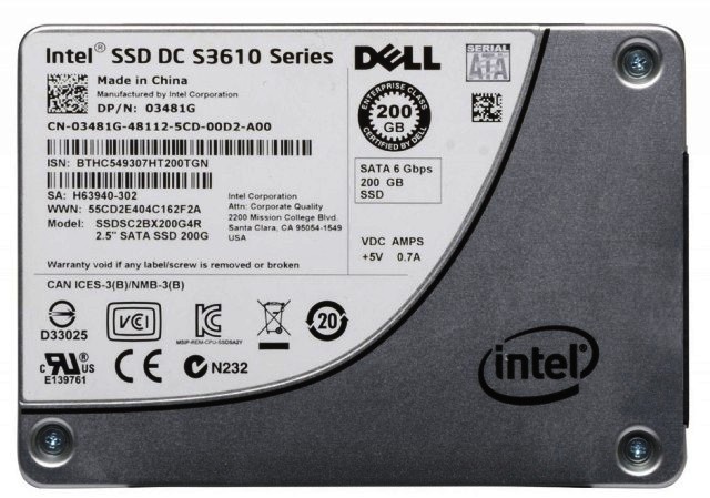 Intel SSDSC2BX200G4R 200 GB DC S3610 SATA 6Gb/s 2.5 inch 7mm Enterprise/Mixed-Use Solid State Drive