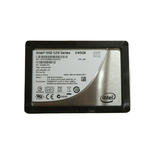 Intel SSDSC2CW240A3 240 GB SSD 520 Series SATA 6Gb/s 2.5 inch 7mm Consumer/Client Solid State Drive
