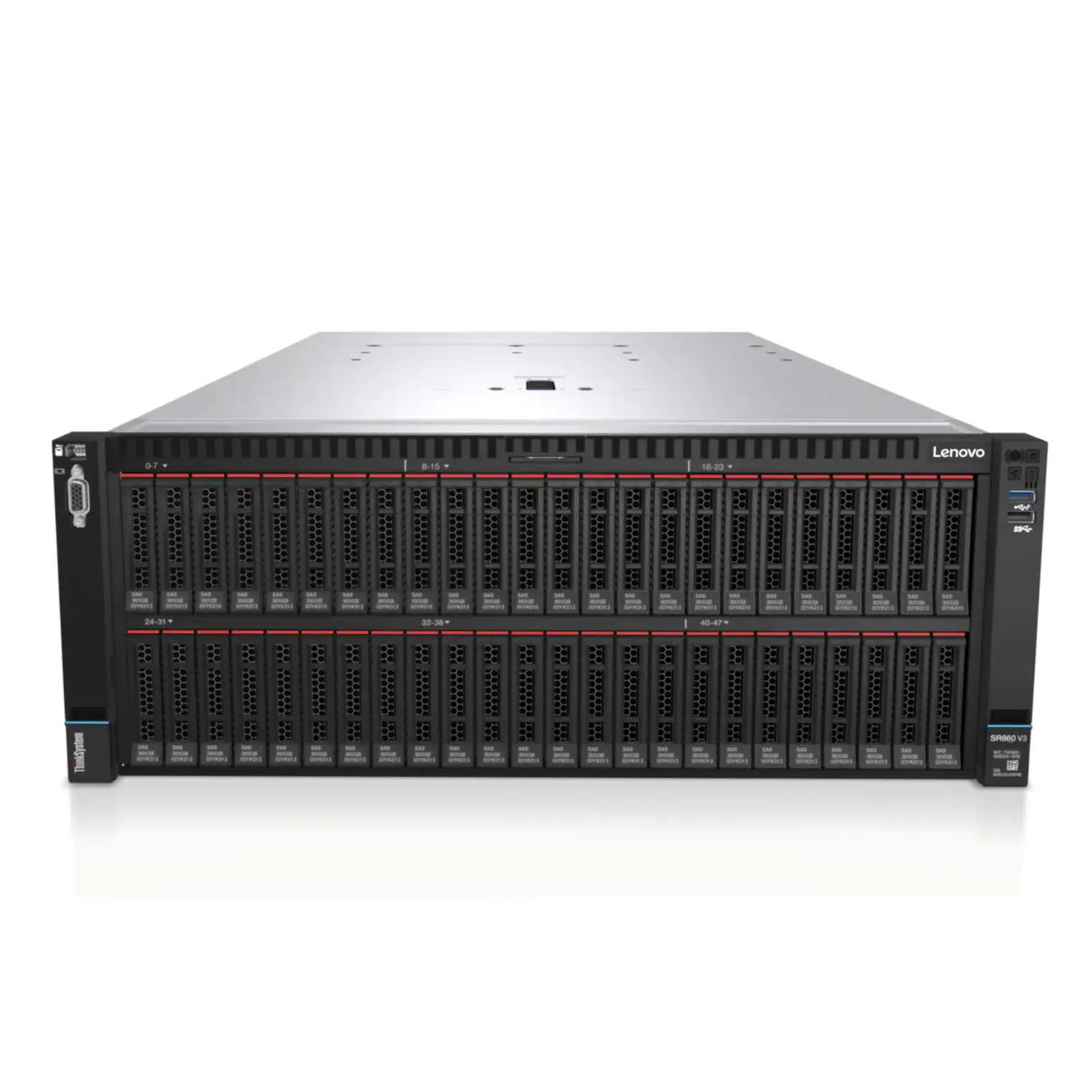 Lenovo ThinkSystem SR860 V3 4U Rack Server - Supports 4th Gen Intel Xeon Platinum 8458P Processor, 44 Cores 2.70GHz, High Performance Computing Platform