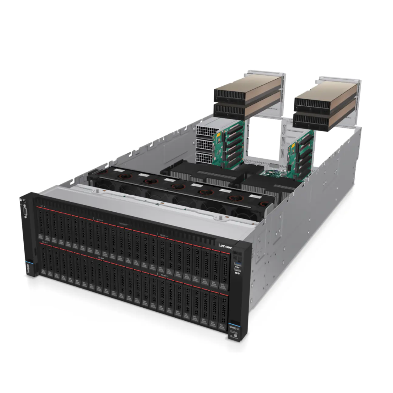2024 Made in China ThinkSystem SR860 4U Server Chassis - Lenovo OEM Rack Mount Chassis, Supports Standard ATX Motherboard, Efficient Cooling Design