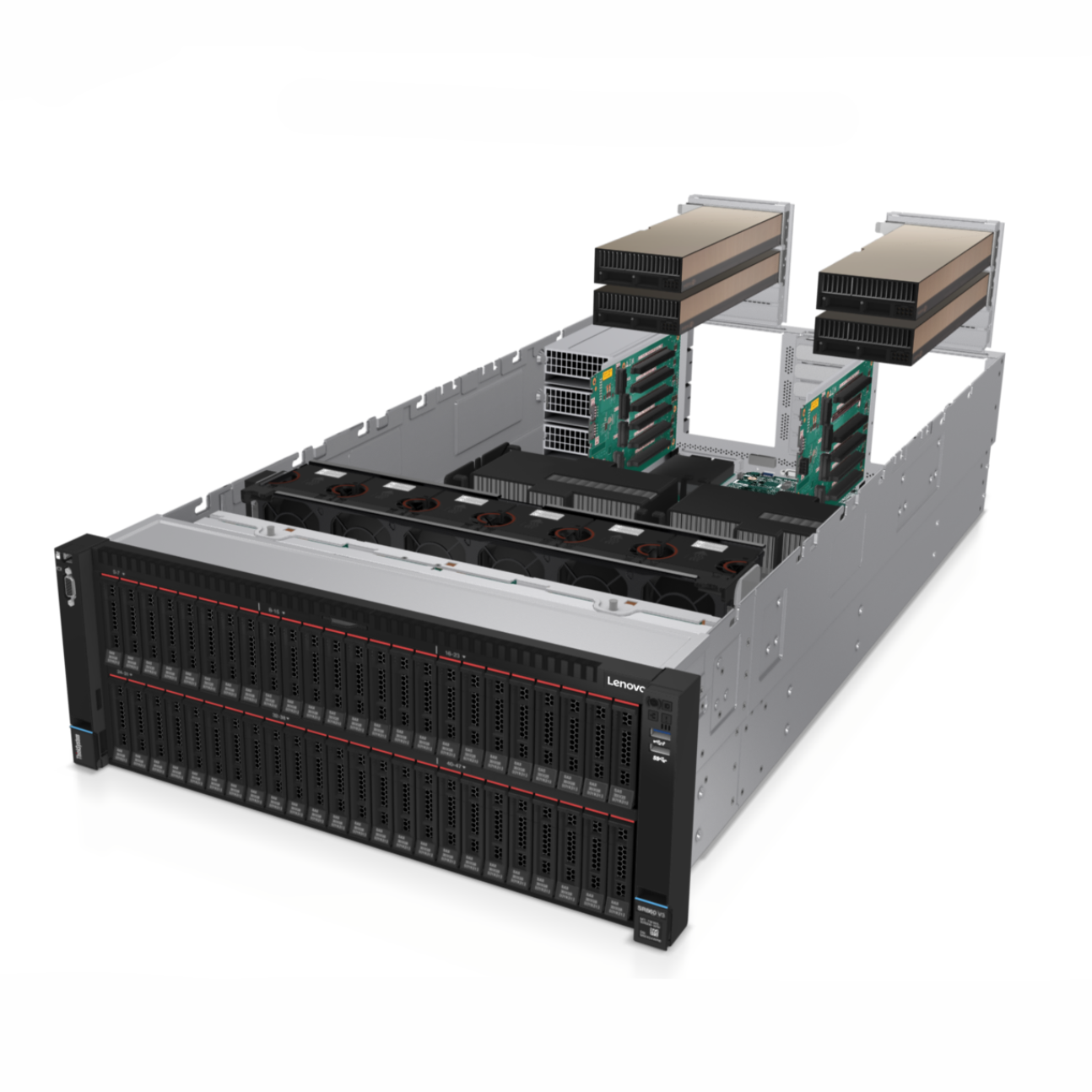 High Performance Intel Xeon Scalable Processors Lenovo ThinkSystem SR860 V2/V3 4U Rack Server - Dual Version Configuration, Enterprise Computing Platform